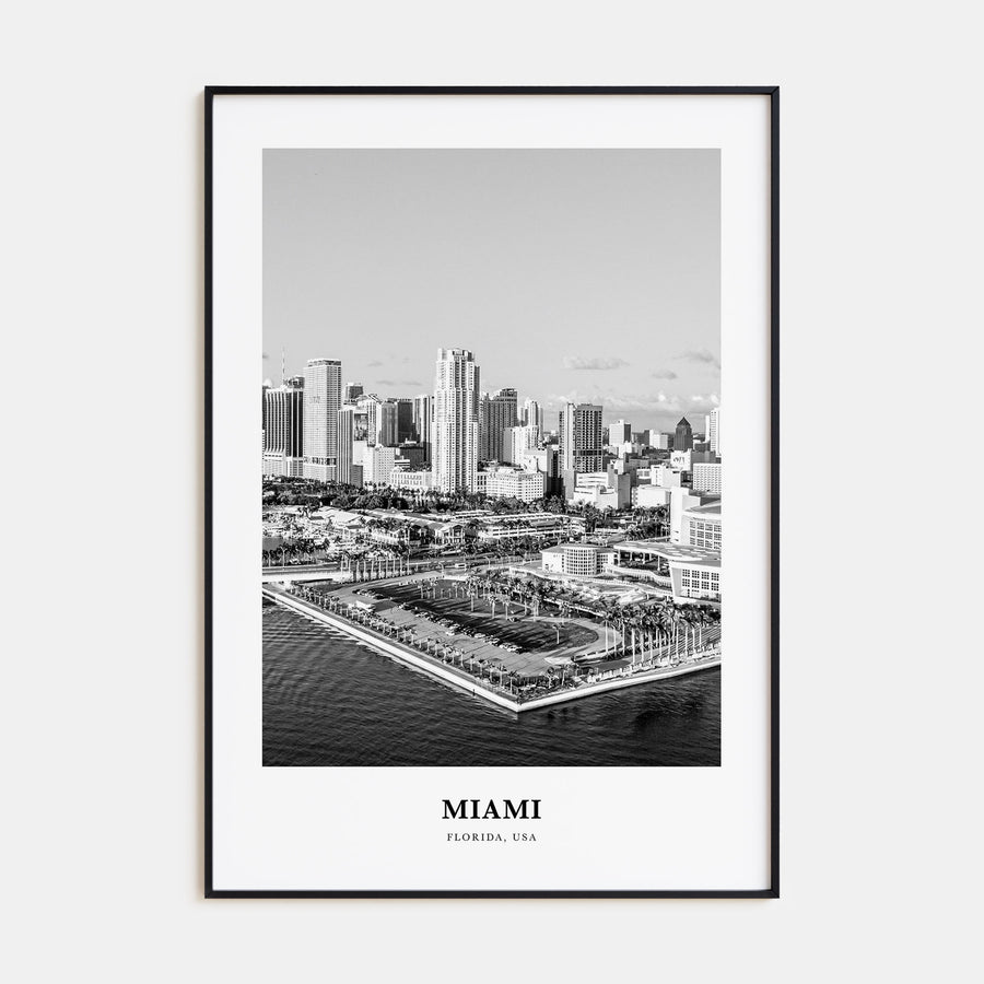 Miami Portrait B&W No 4 Poster