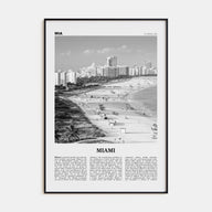 Miami Travel B&W No 1 Poster