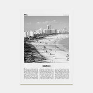 Miami Travel B&W No 1 Poster