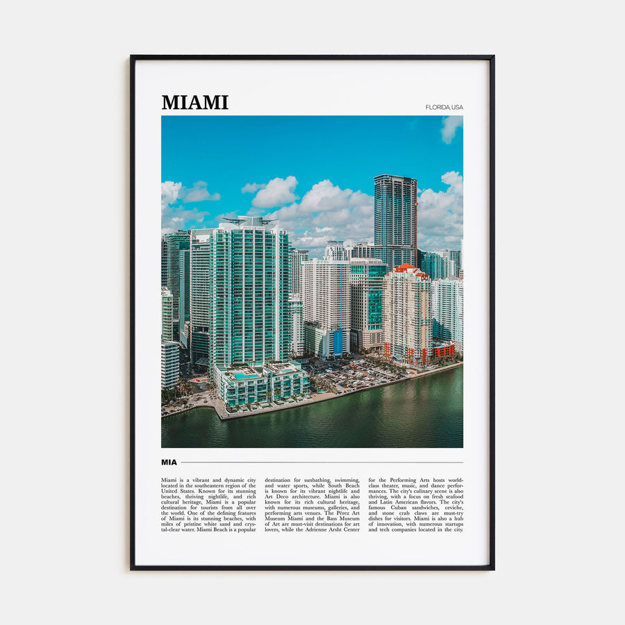 Miami Travel Color No 1 Poster
