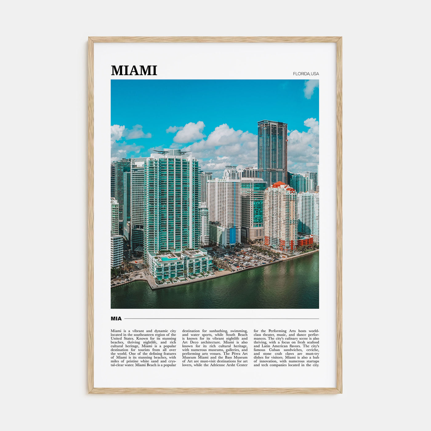 Miami Travel Color No 1 Poster
