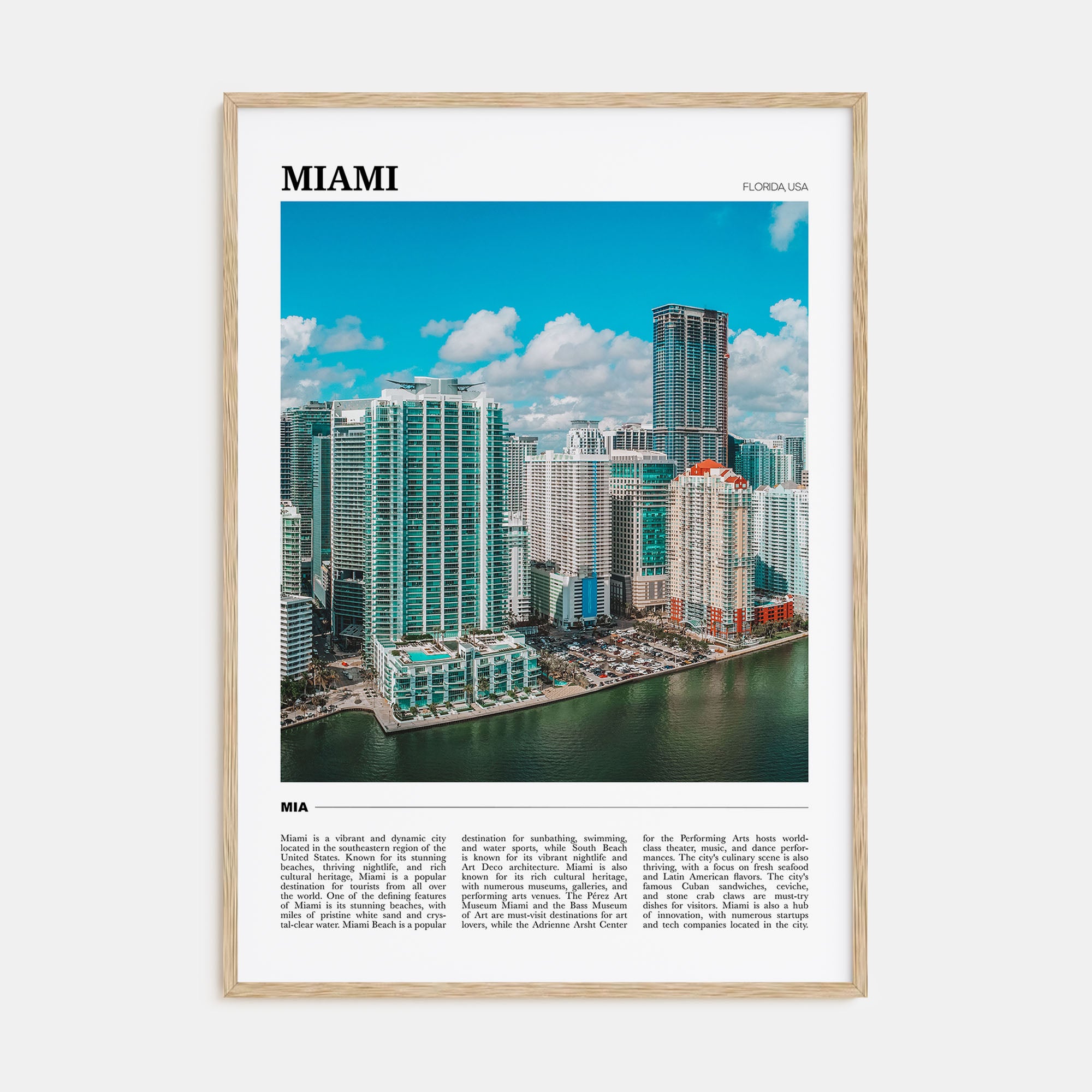 Miami Travel Color No 1 Poster