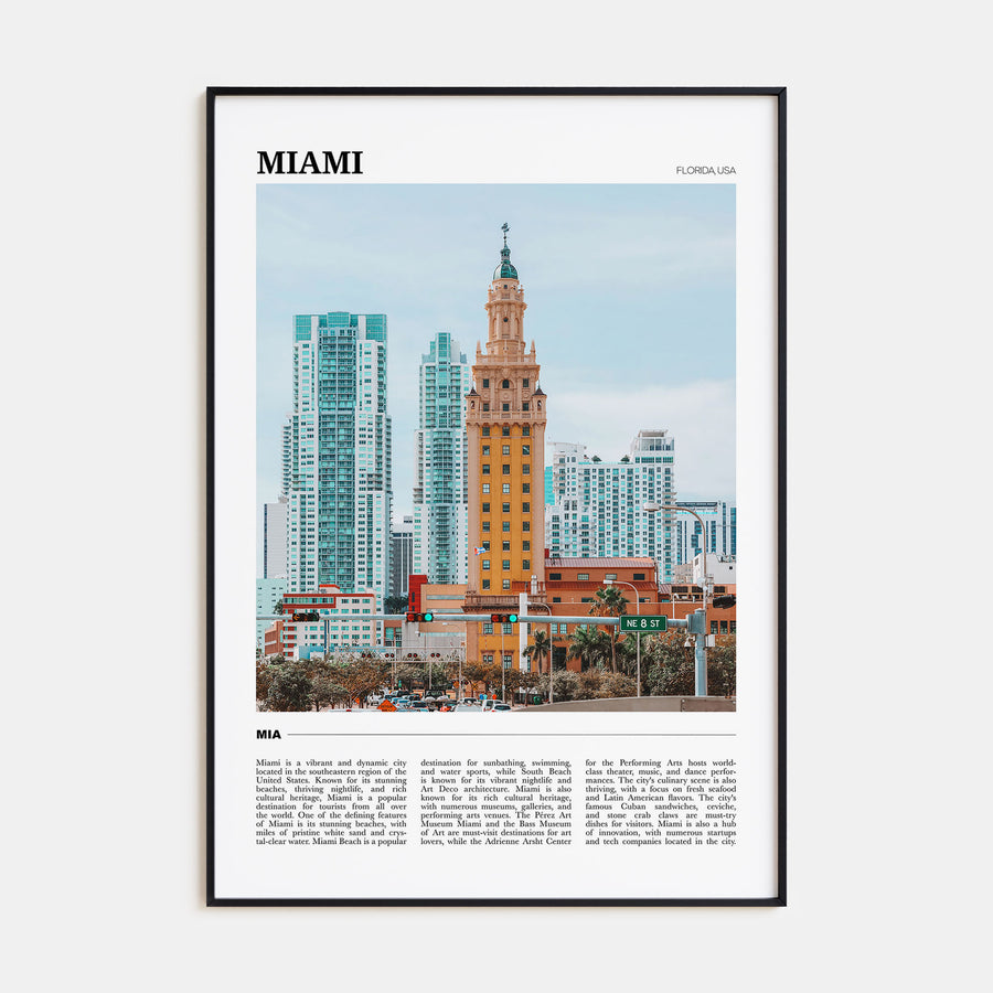 Miami Travel Color No 2 Poster