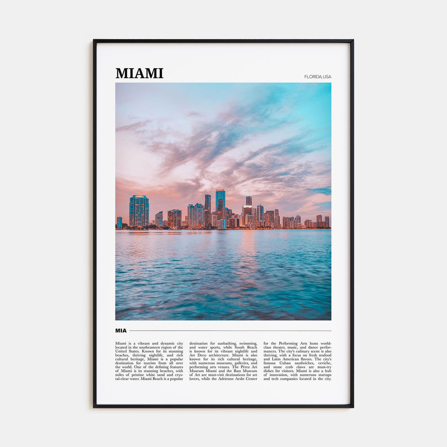 Miami Travel Color No 3 Poster