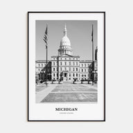 Michigan Portrait B&W No 1 Poster