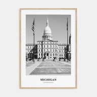 Michigan Portrait B&W No 1 Poster