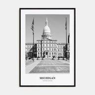 Michigan Portrait B&W No 1 Poster