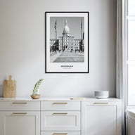 Michigan Portrait B&W No 1 Poster