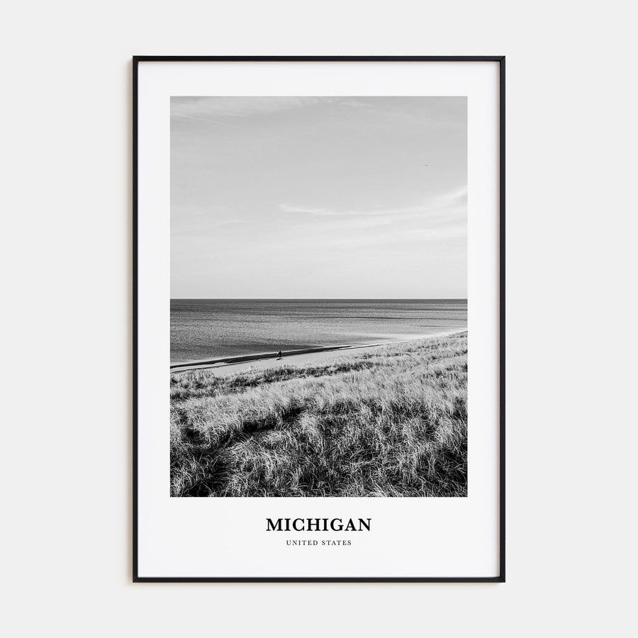 Michigan Portrait B&W No 2 Poster