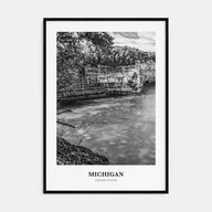 Michigan Portrait B&W No 3 Poster