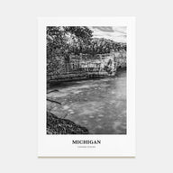 Michigan Portrait B&W No 3 Poster