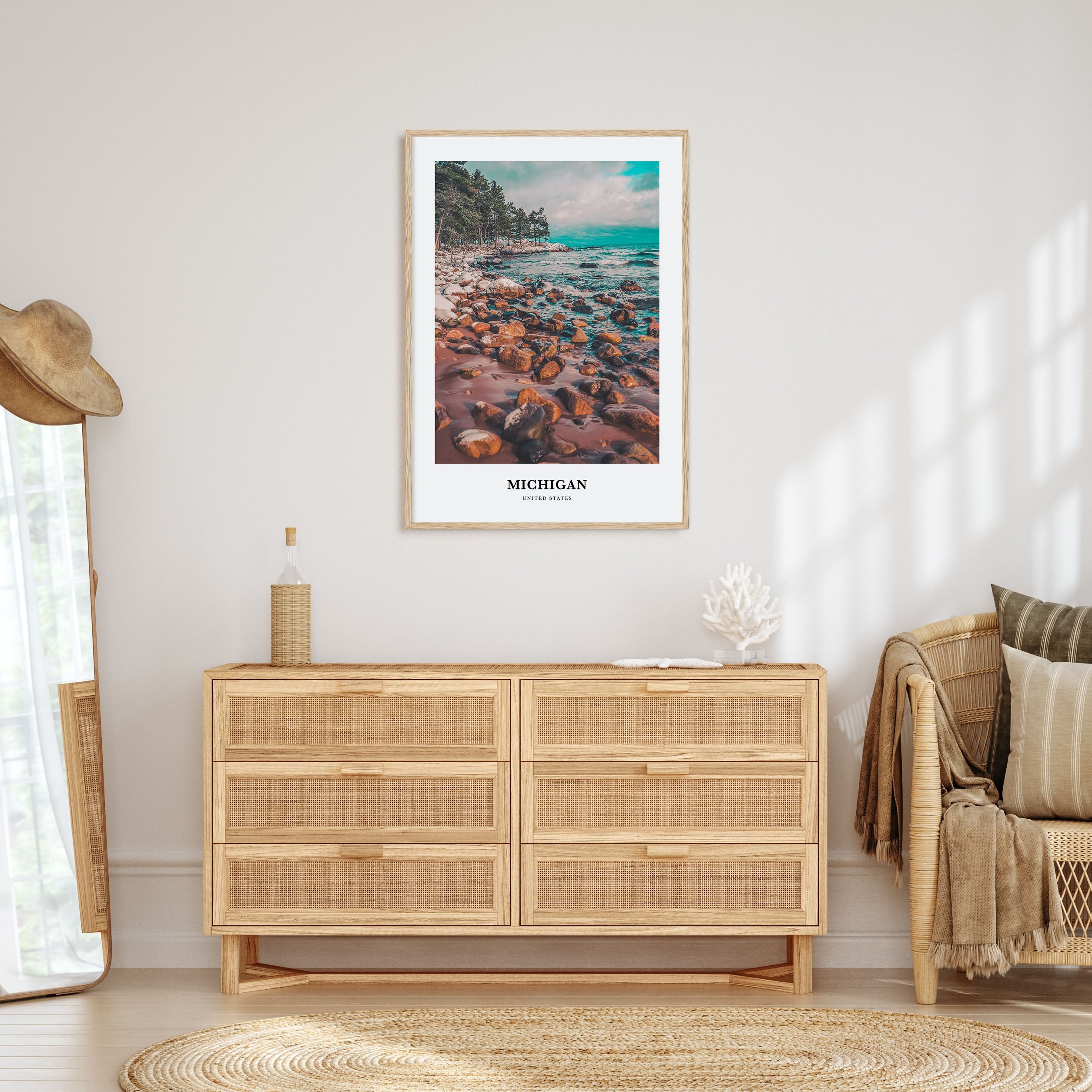Michigan Portrait Color No 1 Poster
