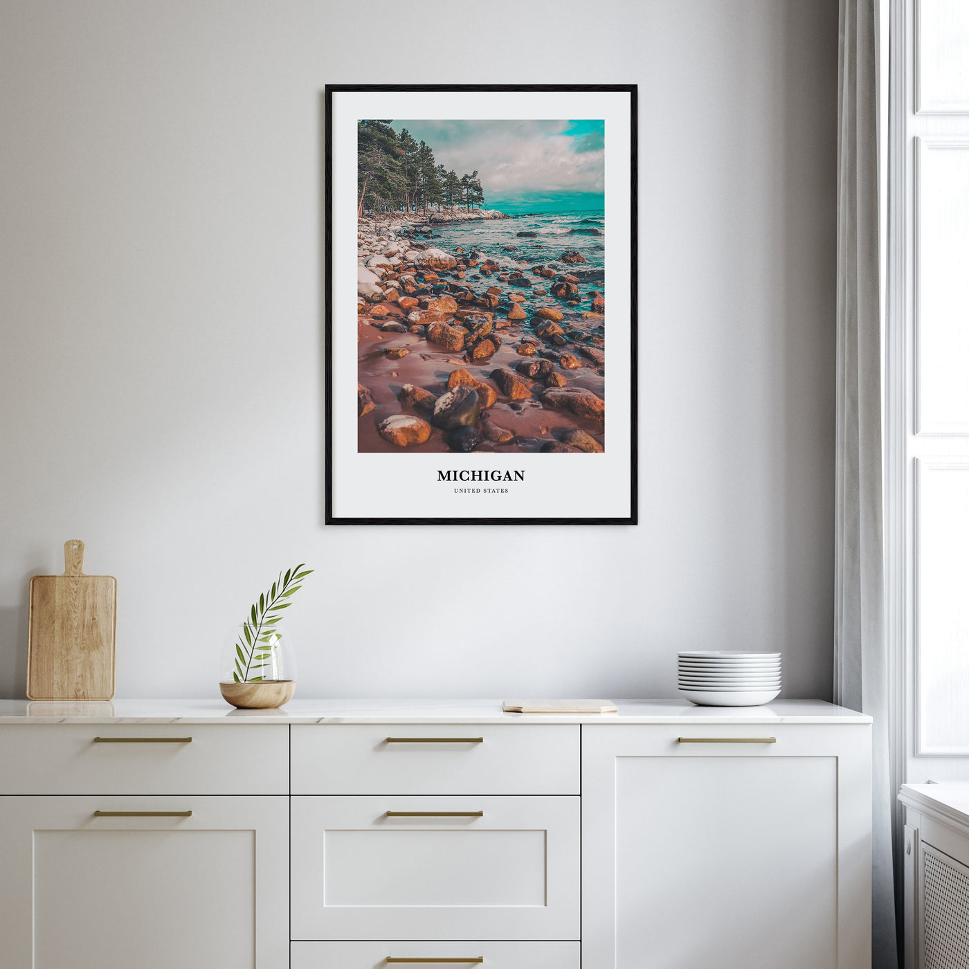 Michigan Portrait Color No 1 Poster
