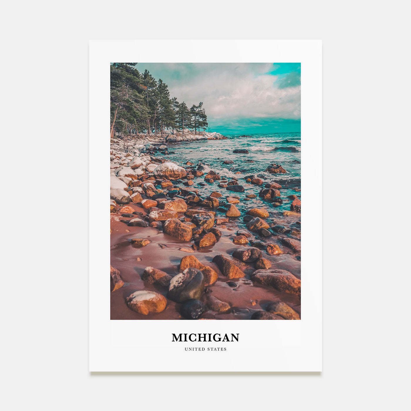 Michigan Portrait Color No 1 Poster