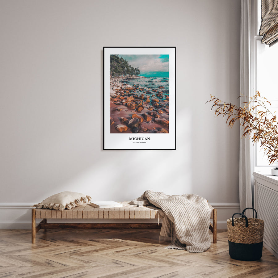 Michigan Portrait Color No 1 Poster
