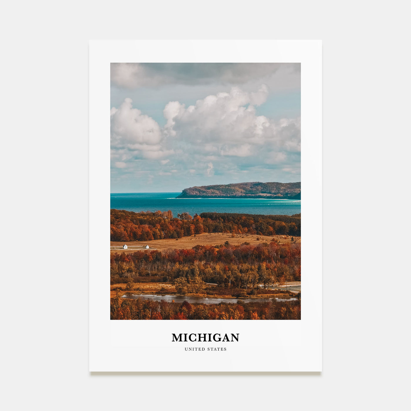 Michigan Portrait Color No 2 Poster