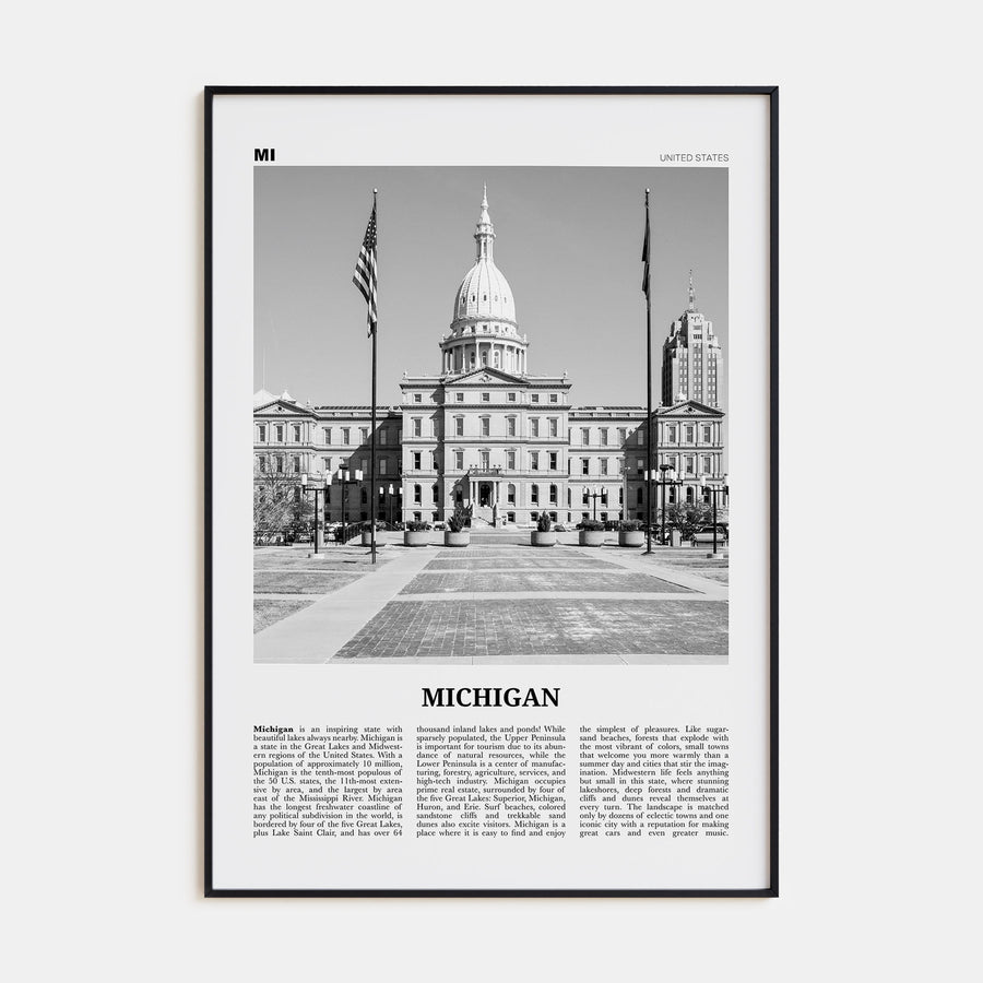 Michigan Travel B&W No 4 Poster
