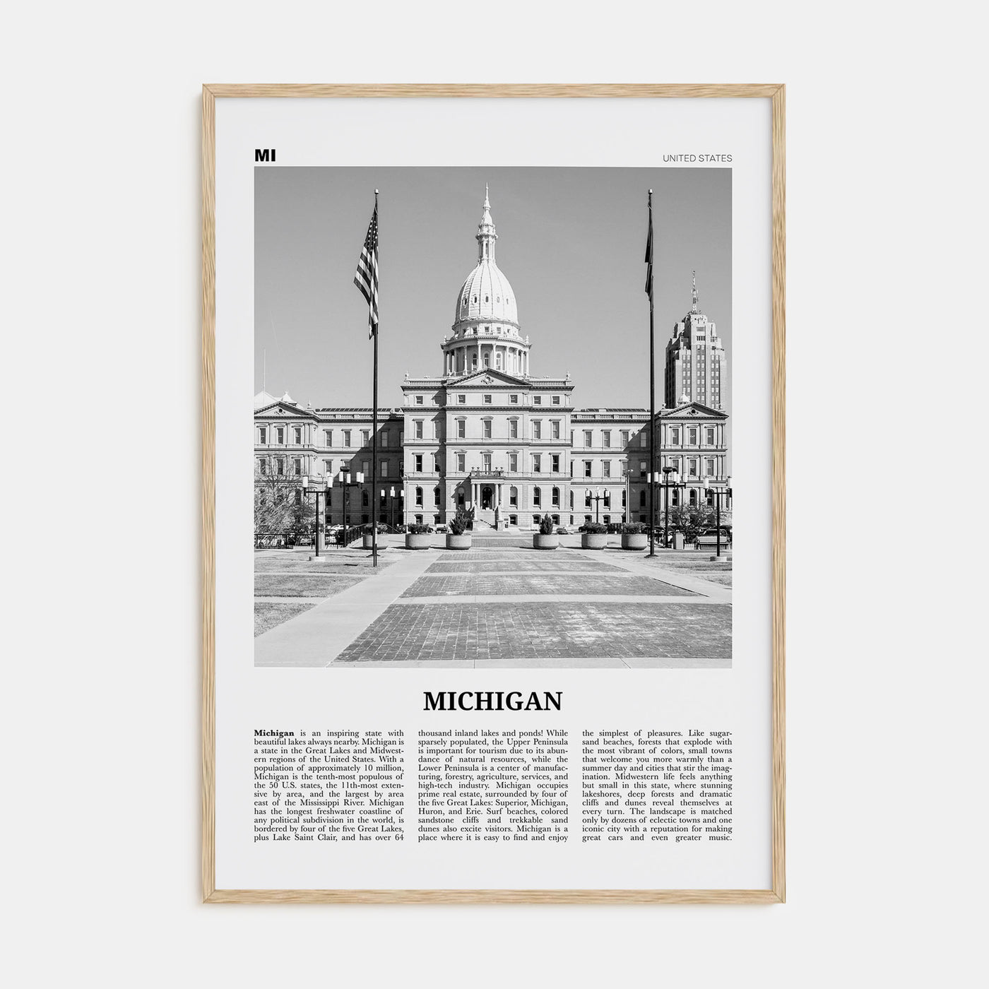 Michigan Travel B&W No 4 Poster