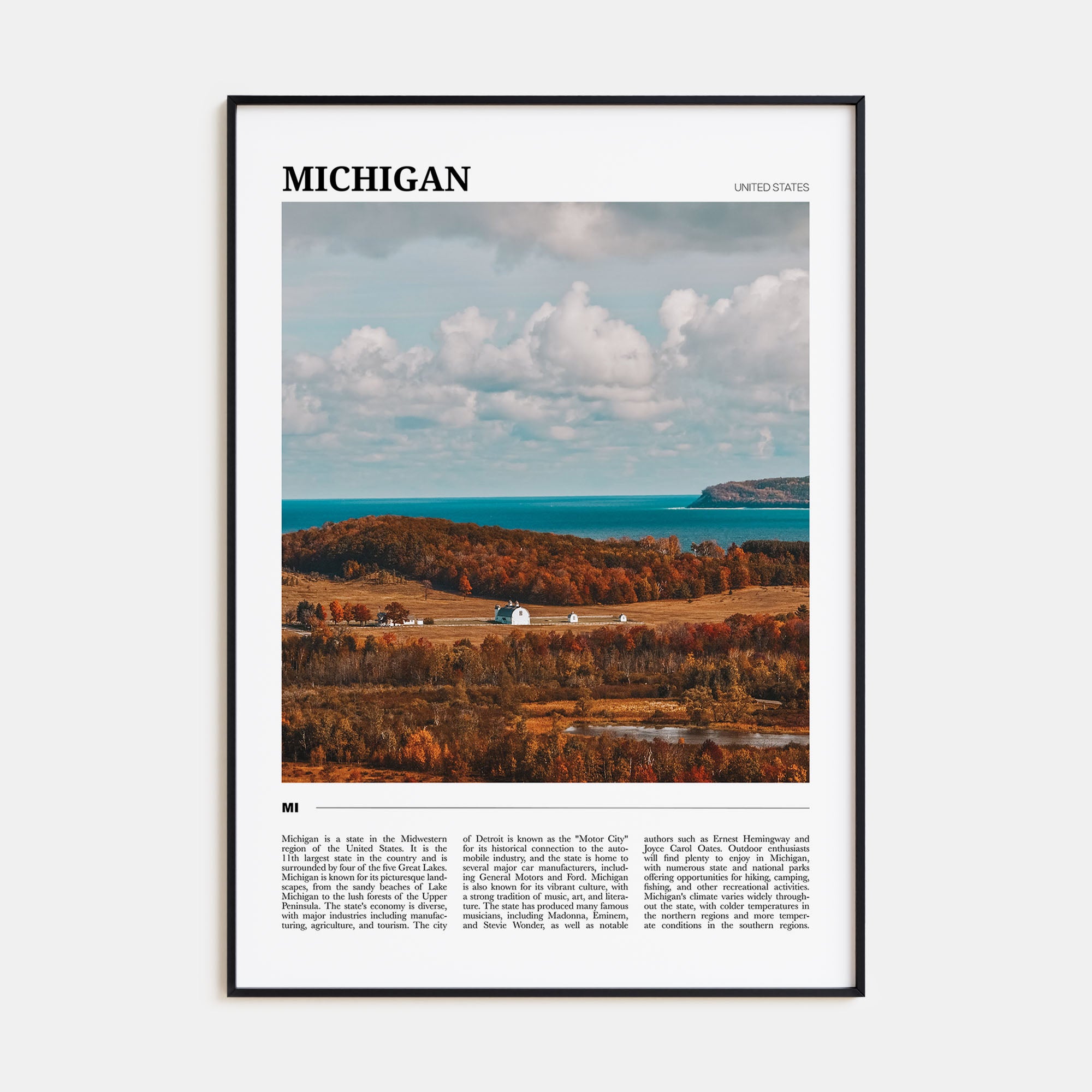Michigan Travel Color No 2 Poster