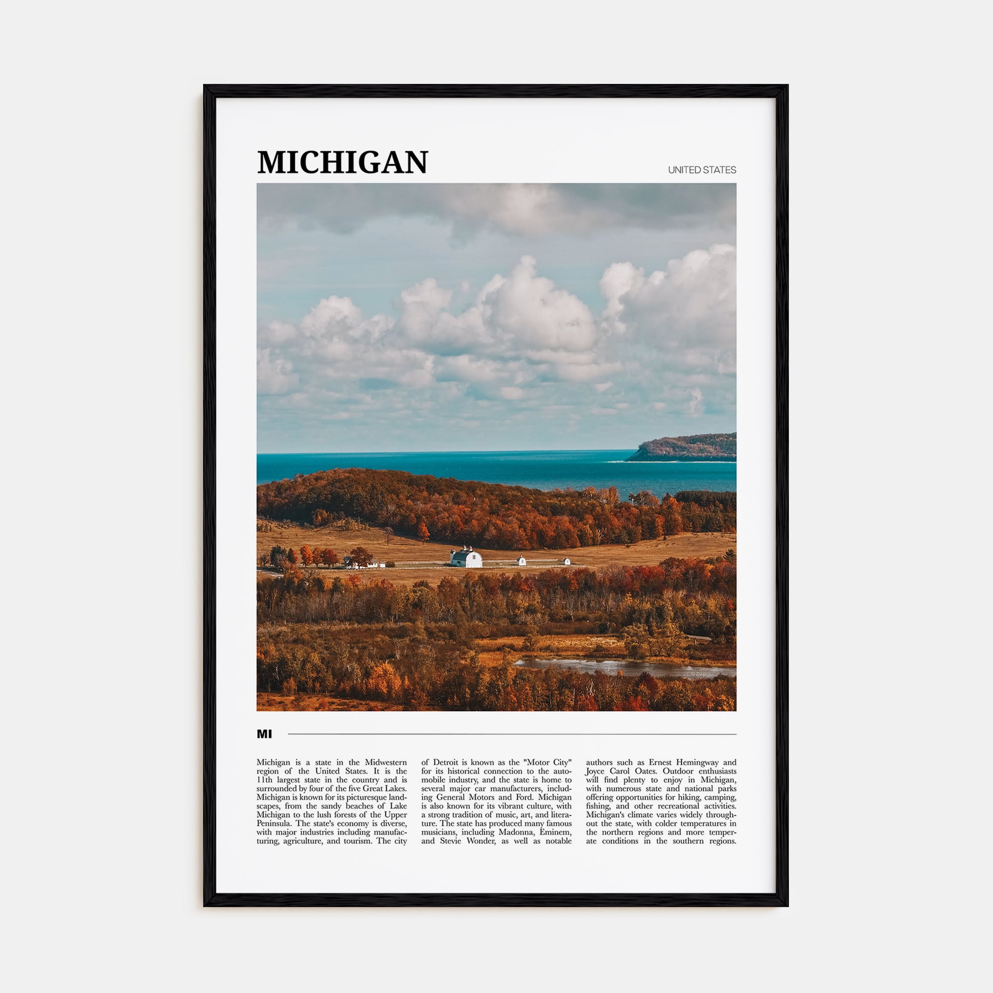 Michigan Travel Color No 2 Poster