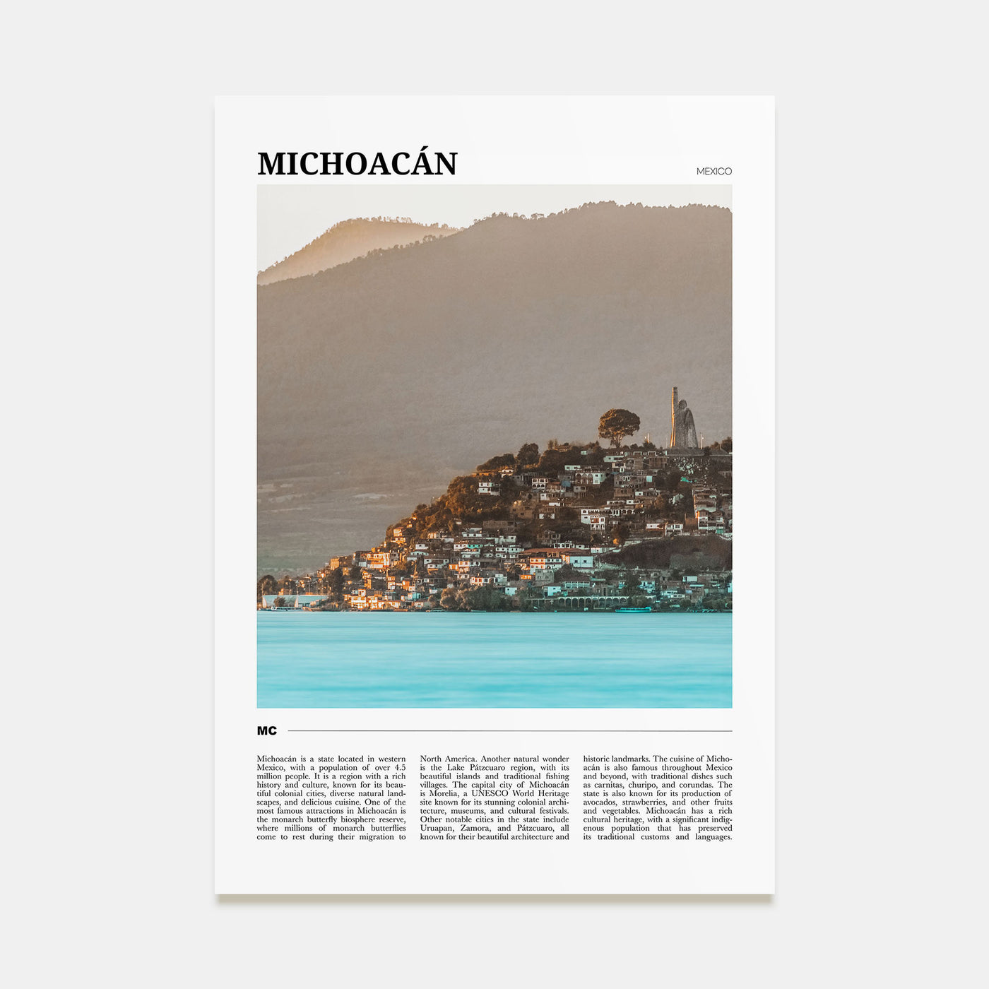 Michoacán Travel Color No 1 Poster