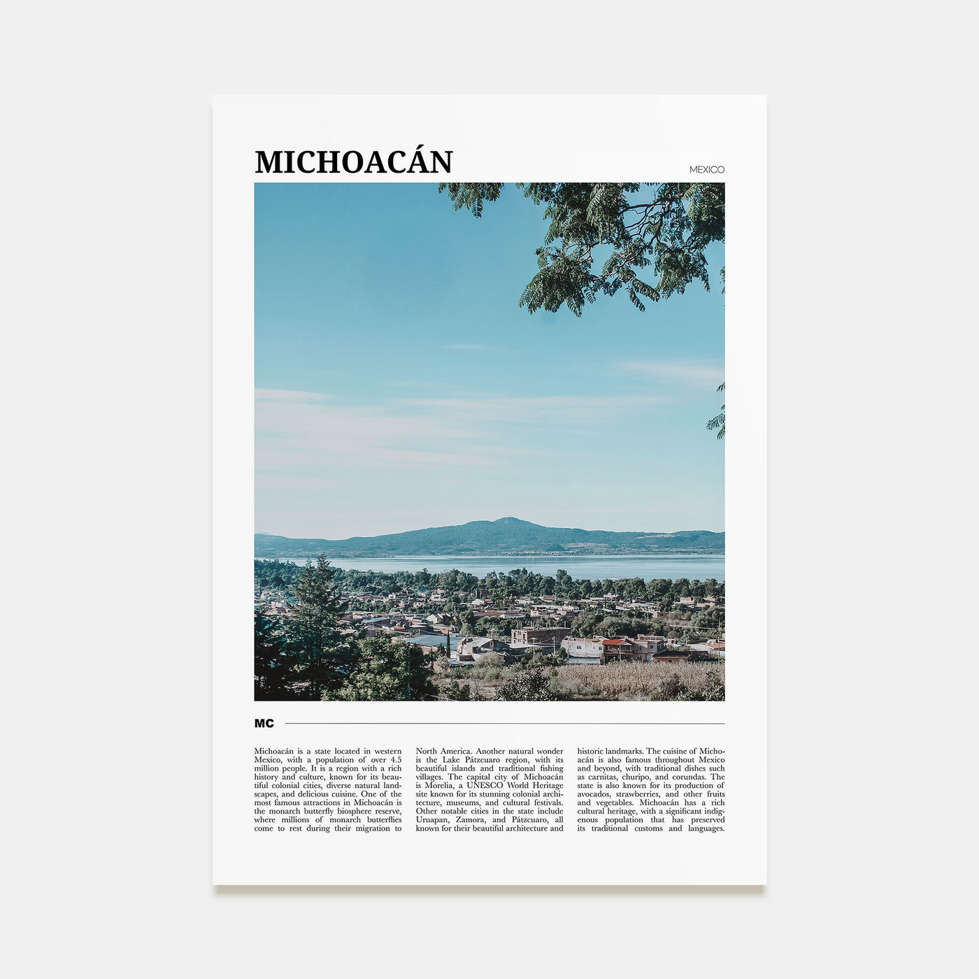 Michoacán Travel Color No 2 Poster