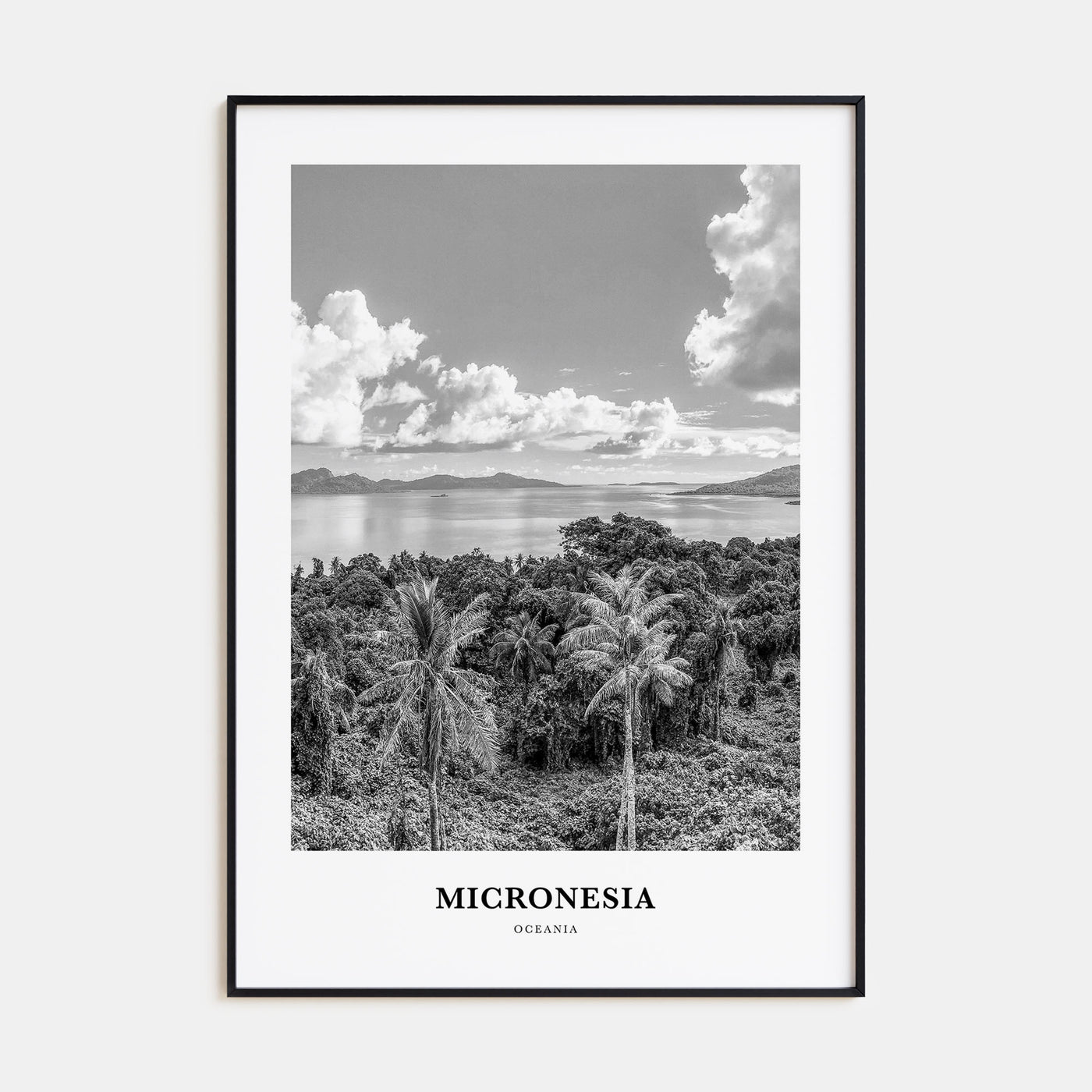 Micronesia Portrait B&W Poster