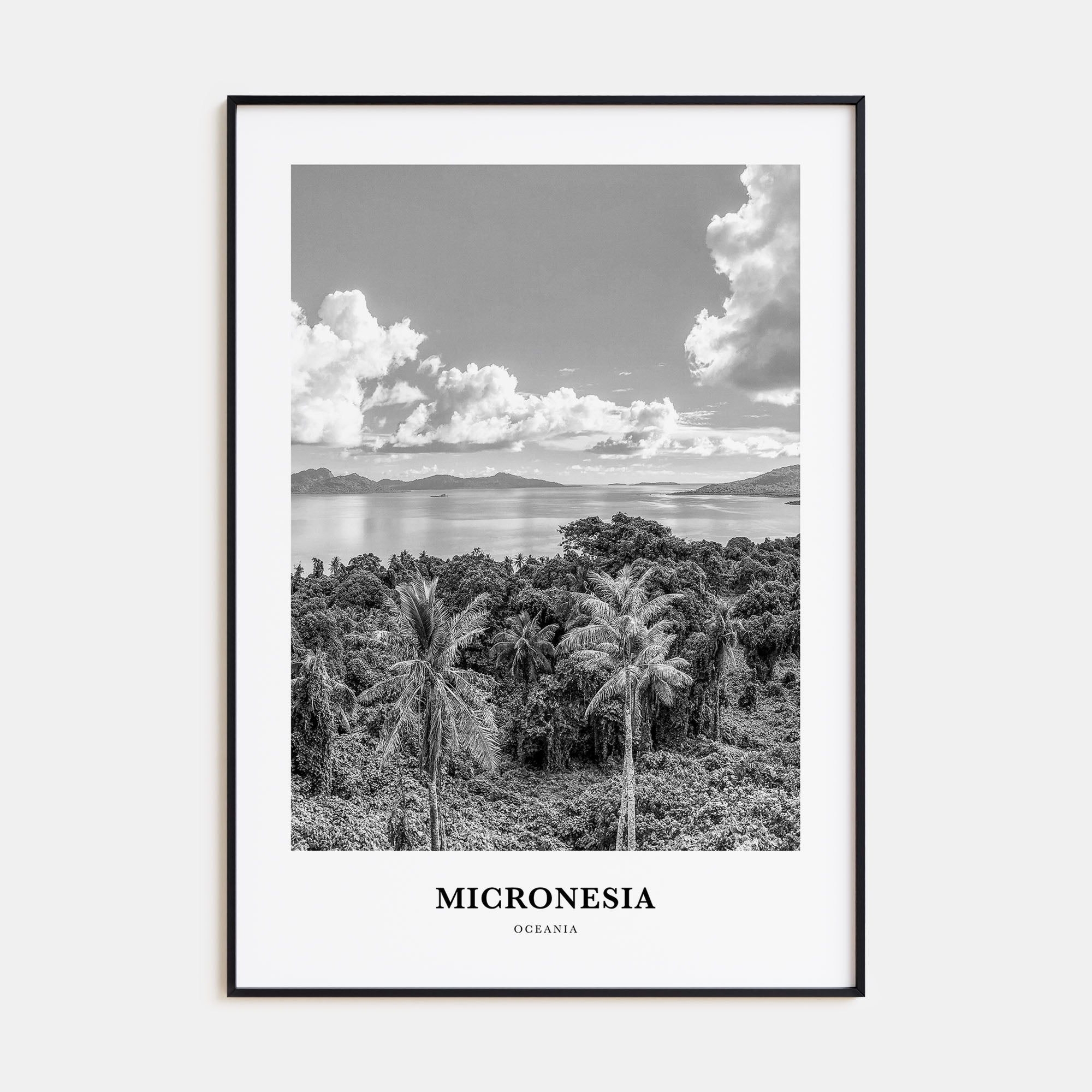 Micronesia Portrait B&W Poster