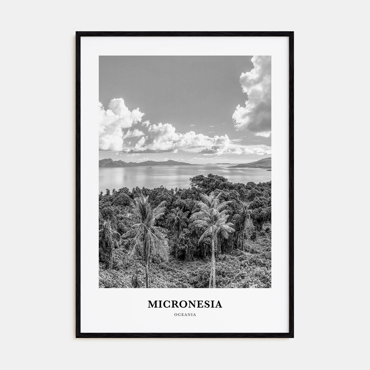 Micronesia Portrait B&W Poster