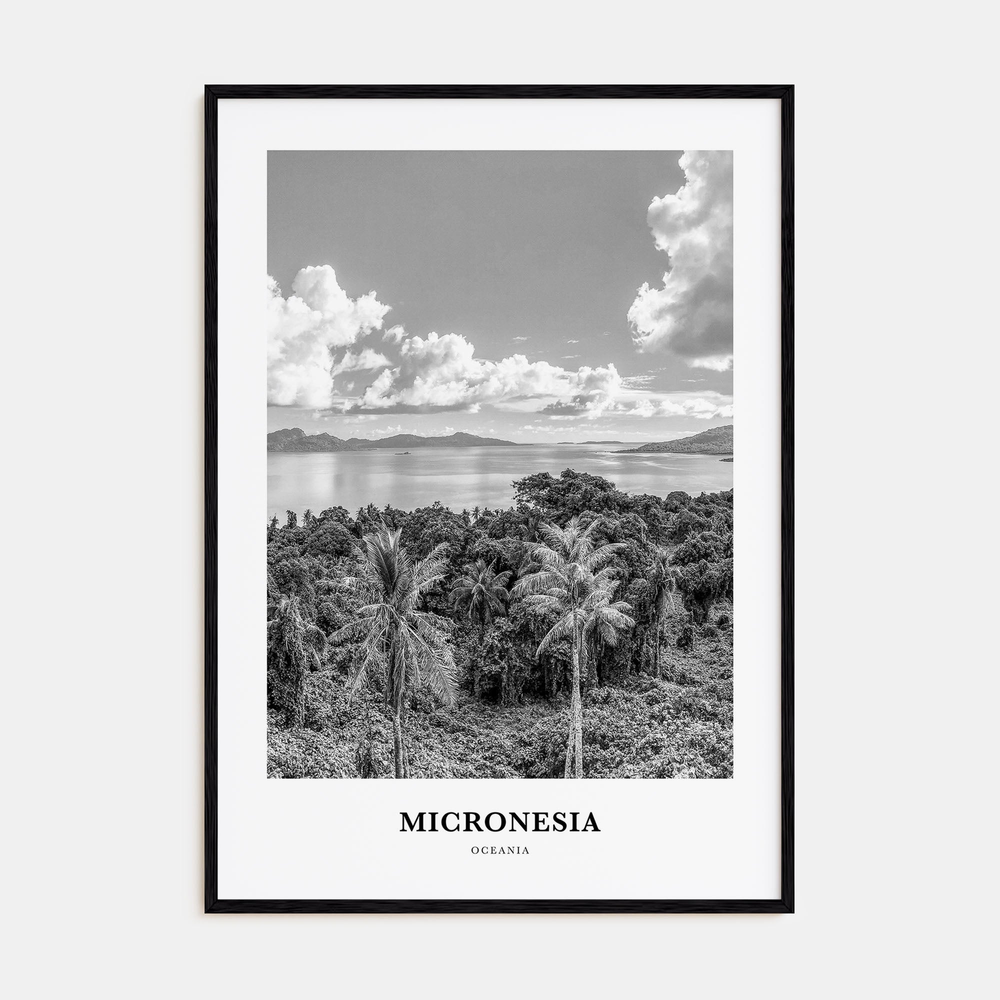 Micronesia Portrait B&W Poster