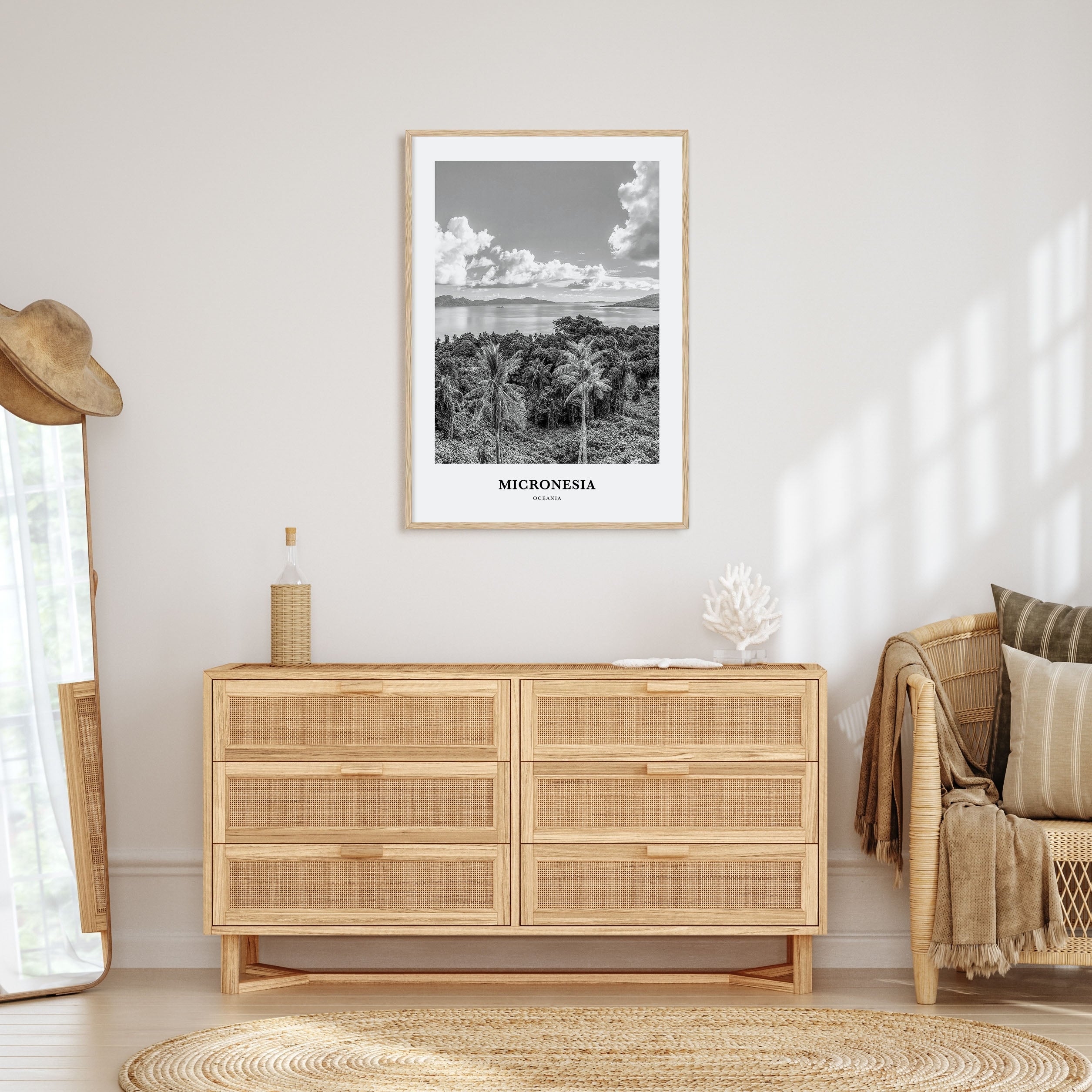 Micronesia Portrait B&W Poster