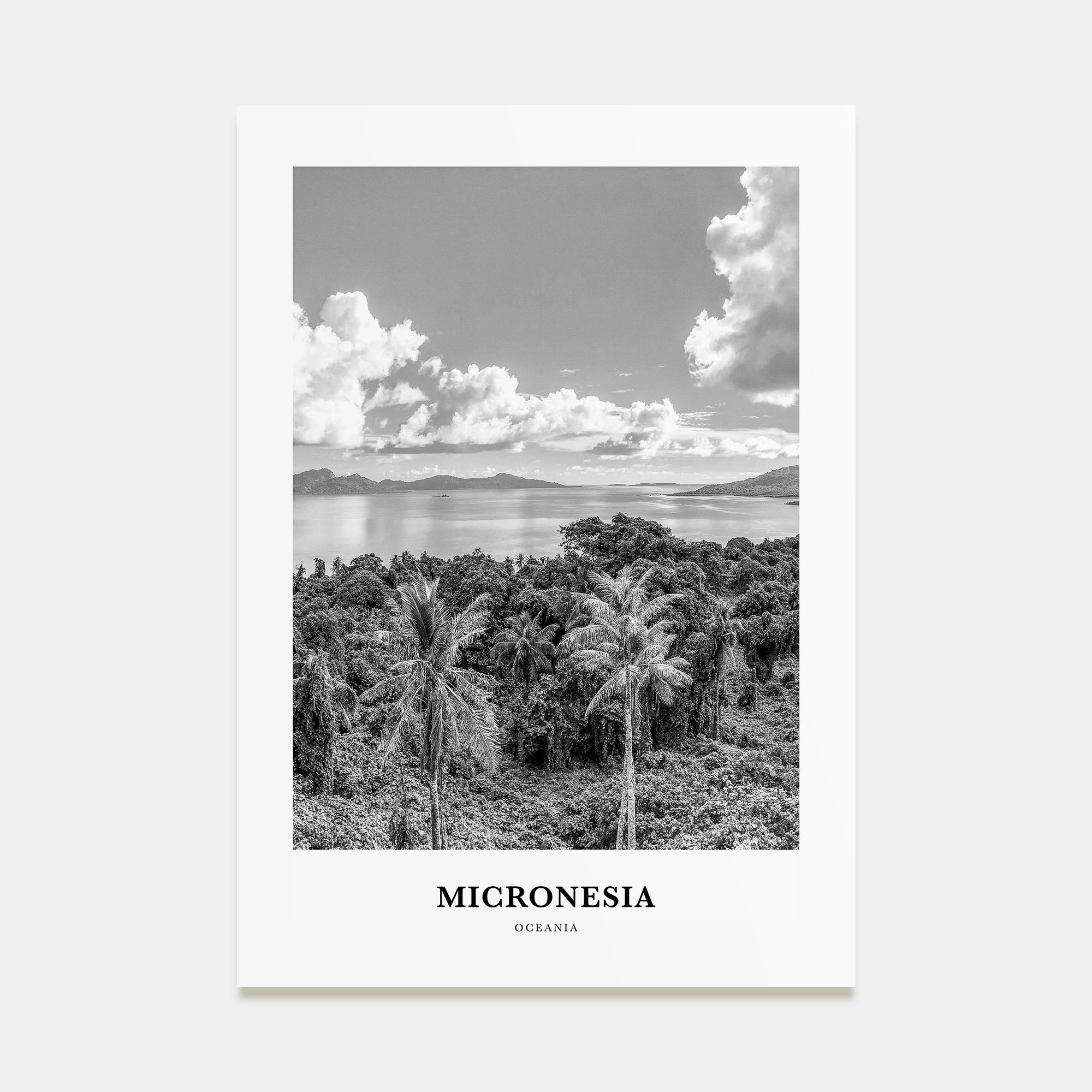Micronesia Portrait B&W Poster