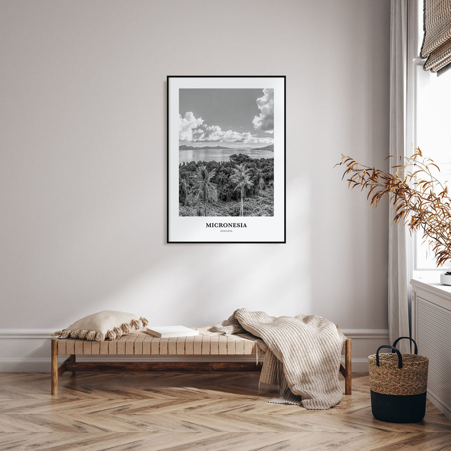 Micronesia Portrait B&W Poster