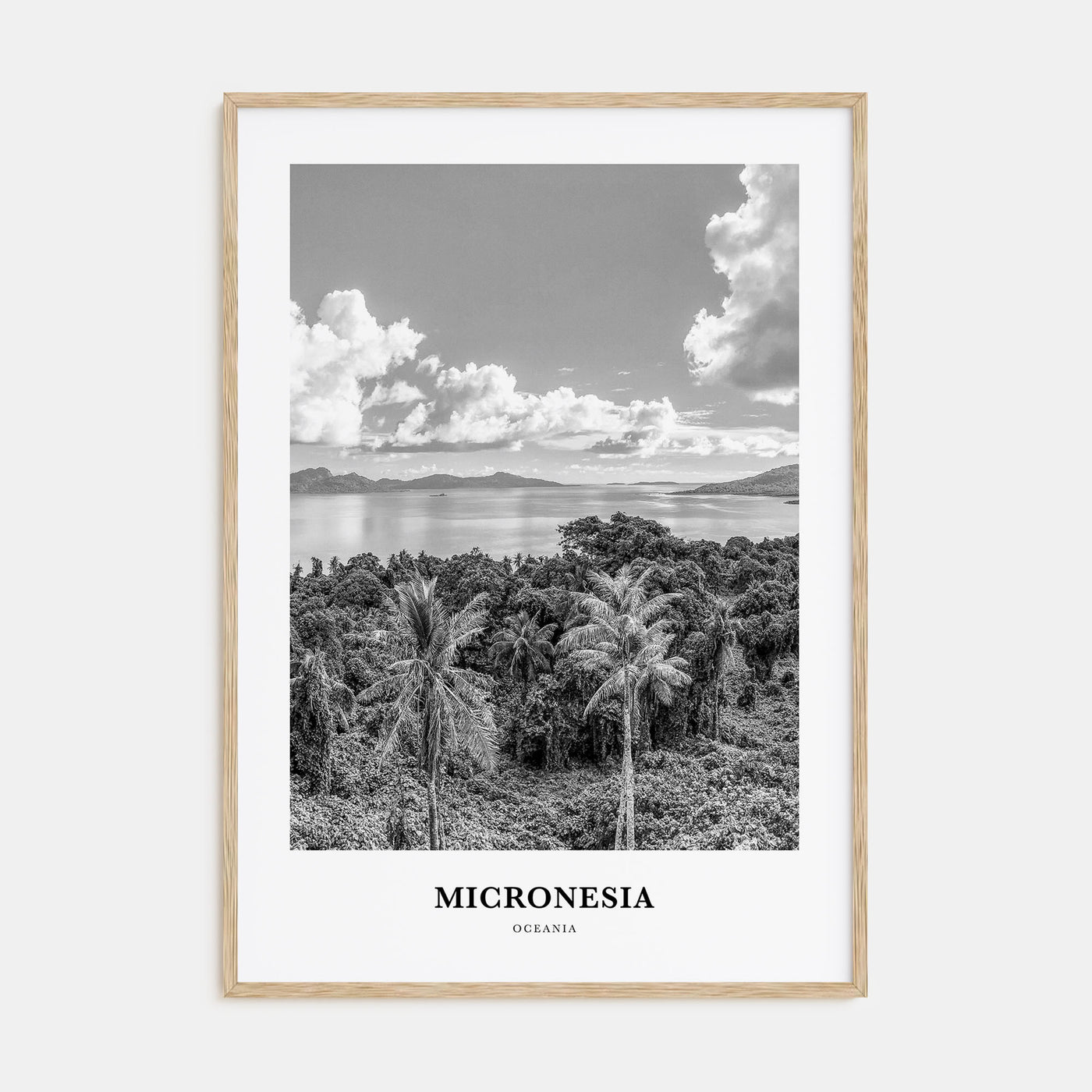 Micronesia Portrait B&W Poster