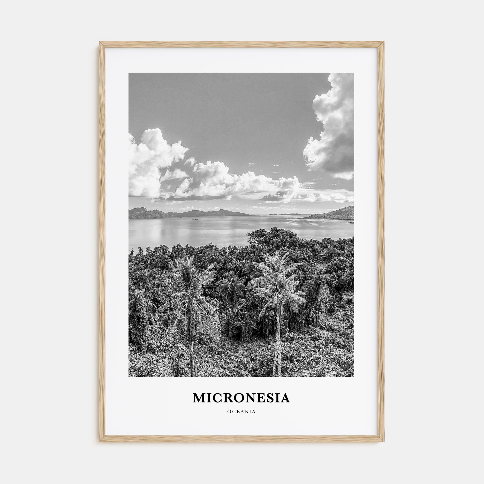 Micronesia Portrait B&W Poster