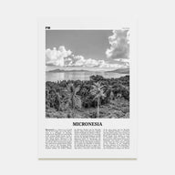 Micronesia Travel B&W Poster