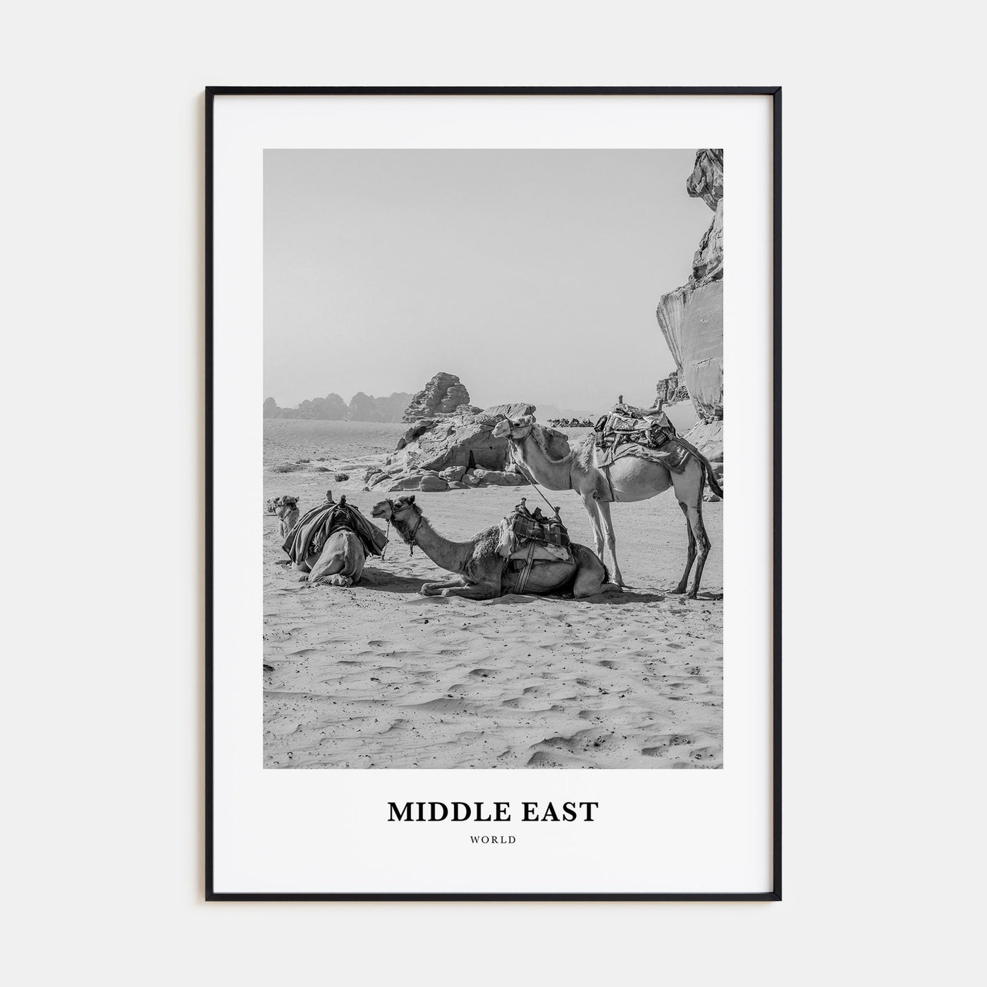 Middle East Portrait B&W Poster