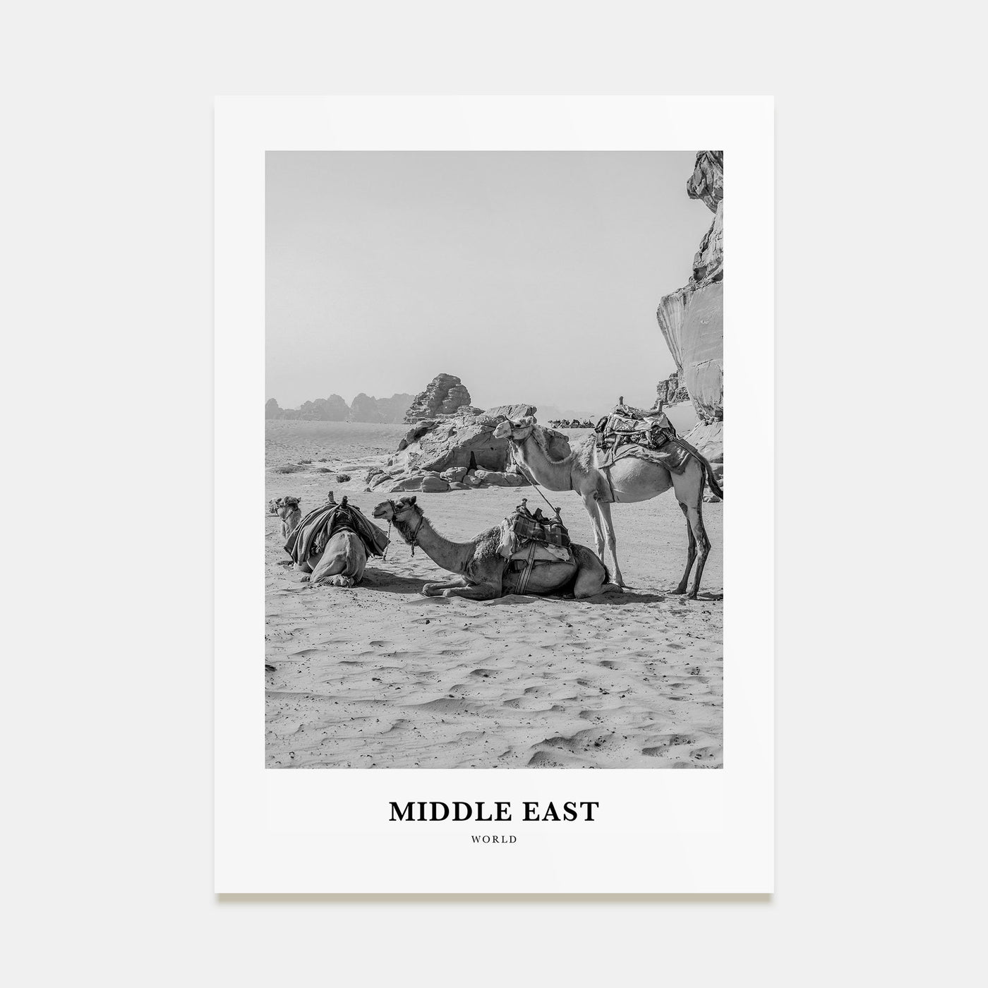 Middle East Portrait B&W Poster