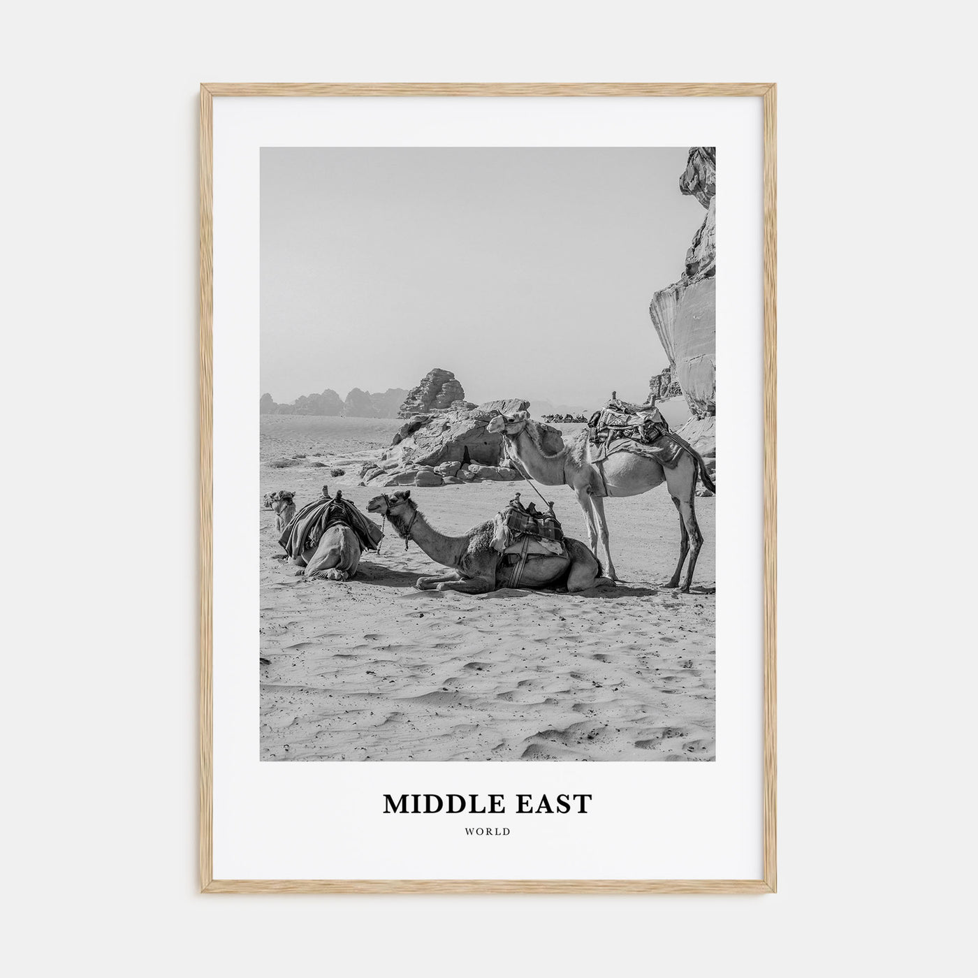 Middle East Portrait B&W Poster