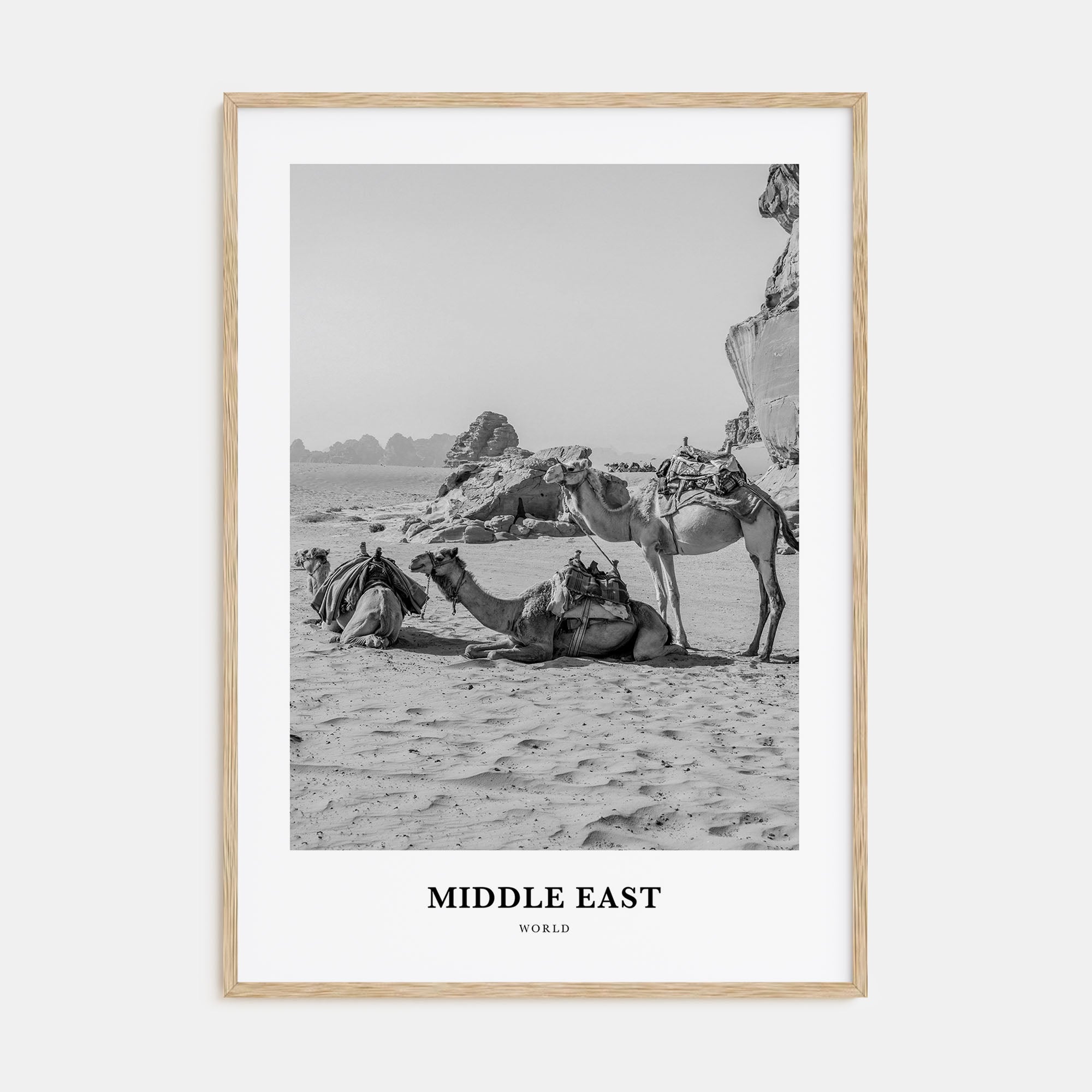Middle East Portrait B&W Poster