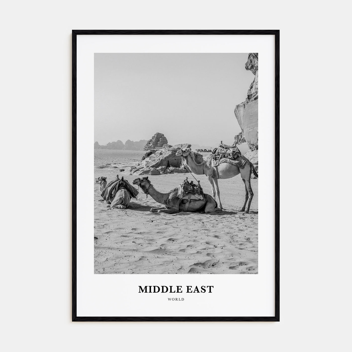 Middle East Portrait B&W Poster