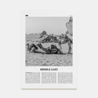 Middle East Travel B&W Poster
