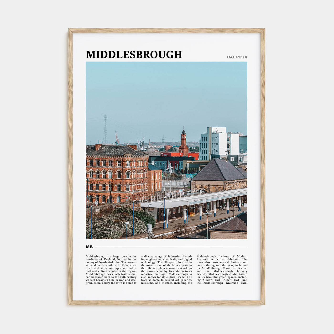 Middlesbrough Travel Color Poster