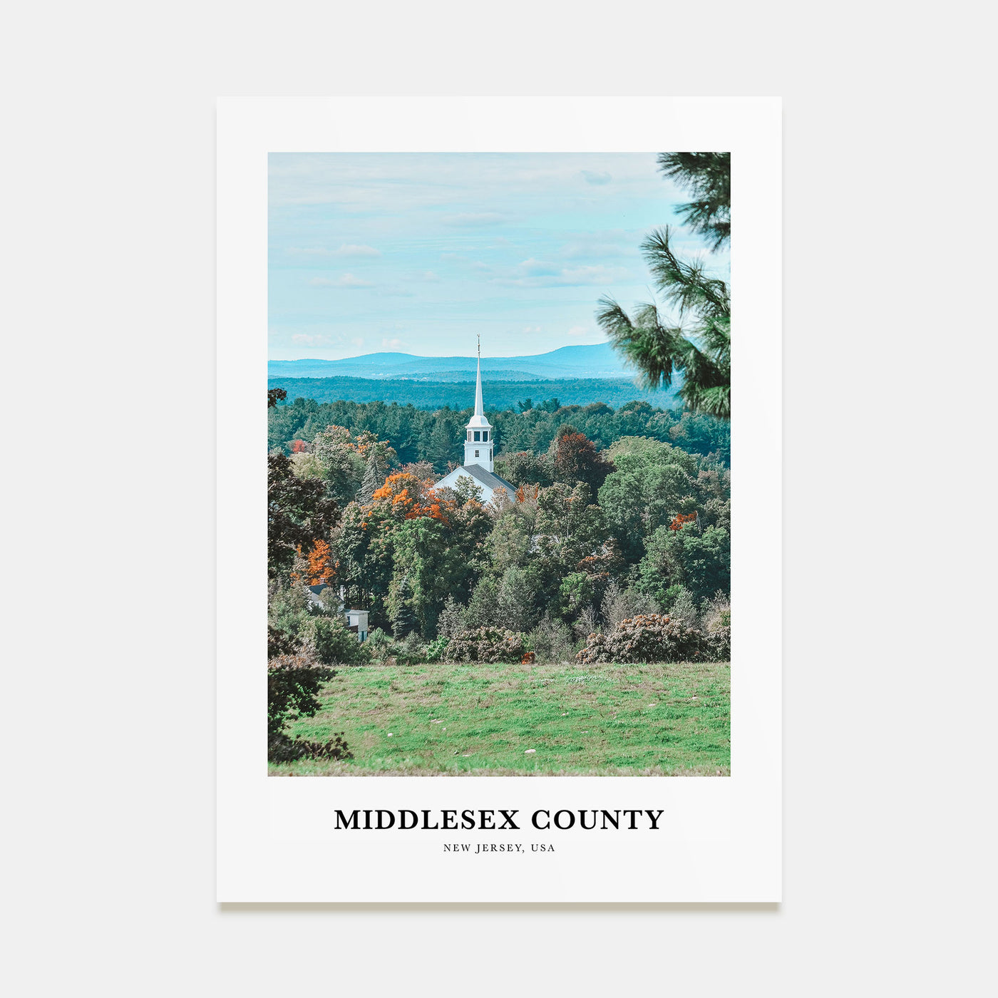 Middlesex County Portrait Color Poster