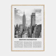 Midtown Manhattan Travel B&W Poster