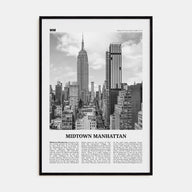 Midtown Manhattan Travel B&W Poster