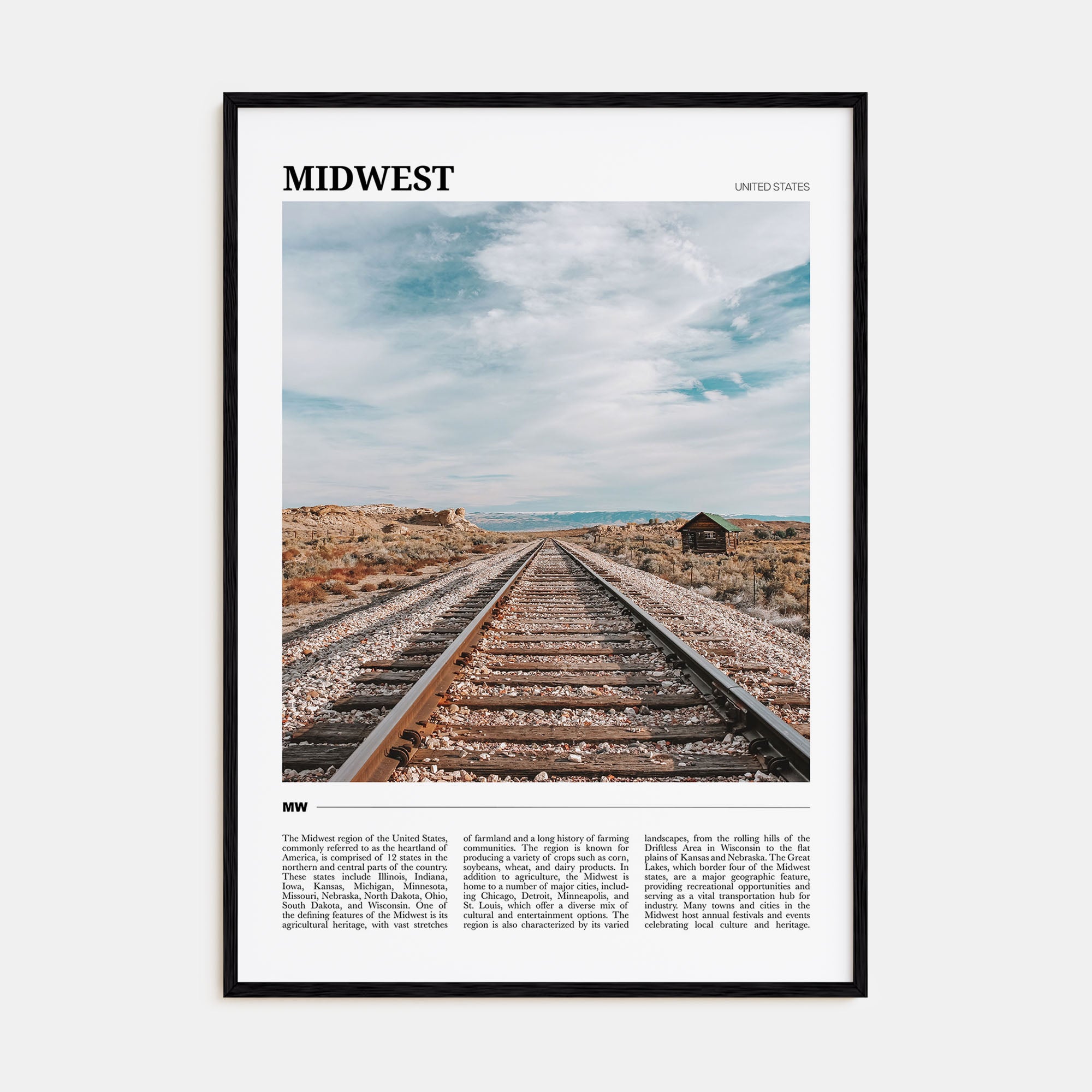 Midwest Travel Color Poster