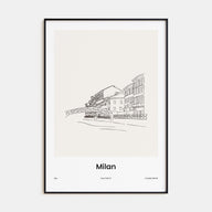 Milan Drawn Poster