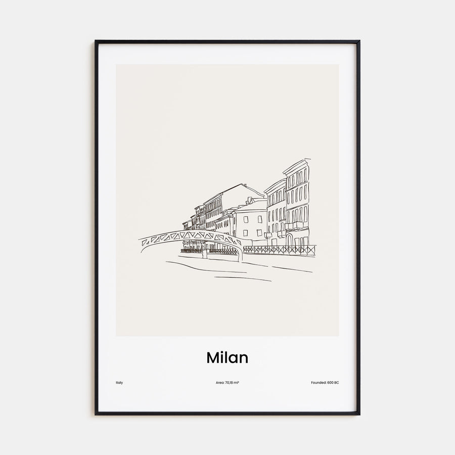 Milan Drawn Poster