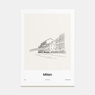 Milan Drawn Poster
